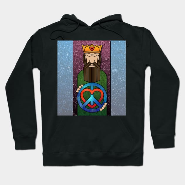 King of Peace and Love Hoodie by Markaneu